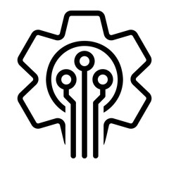 gear line icon