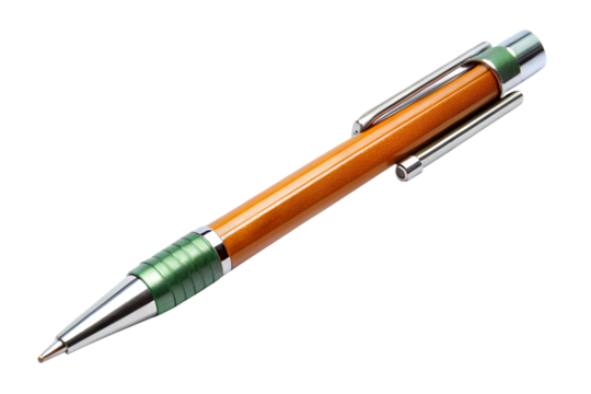 Close-up of pen isolated on transparent background
