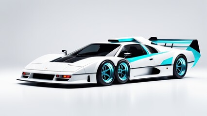 Obraz premium A sleek, futuristic sports car with a striking design and aerodynamic features.