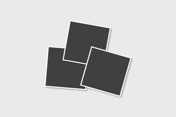 Blank photo frames Set solid Background