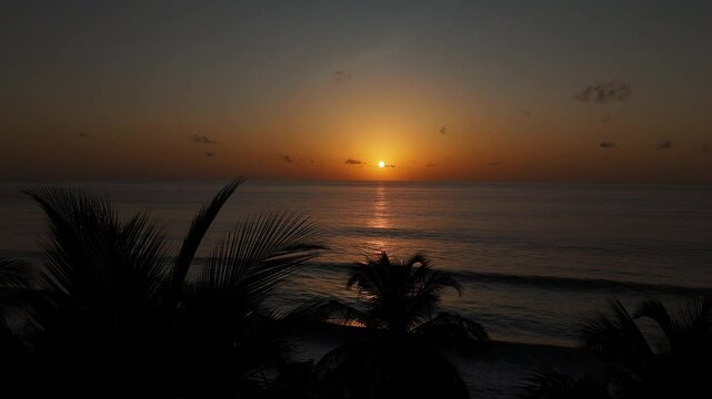 sunset on the beach