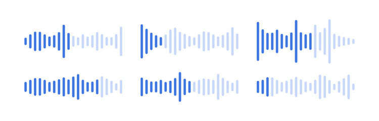 Sound Wave of Voice Template PNG. Mobile Messenger App Chat and Record Interface.