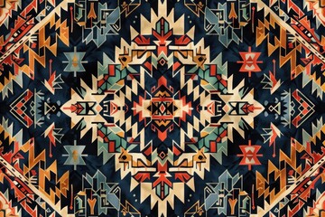 Southwest geometric vintage pattern for home decor.