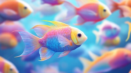 Naklejka premium Vivid Coral Reef