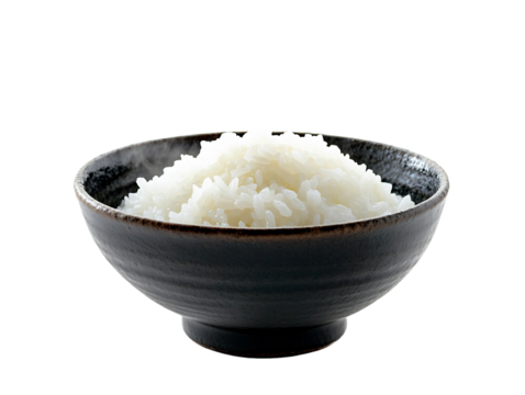 Bowl of rice on a transparent background