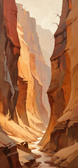 Abstract canyon walls, phone wallpaper, phone background