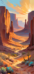 Desert landscape, phone wallpaper, phone background
