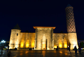 Yakutiye Madrasa, located in Erzurum, Turkey, was built in 1310.