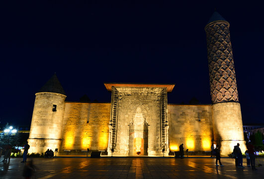 Yakutiye Madrasa, located in Erzurum, Turkey, was built in 1310.