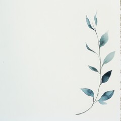 Elegant watercolor leaf branch design for botanical art and decor.