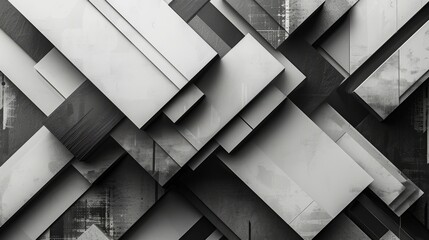Fototapeta premium An abstract concept of digital learning with a monochromatic color scheme of black, white, and grey. 