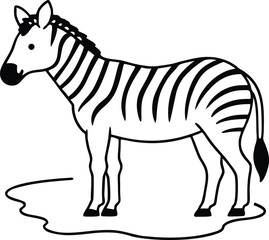 Cute Zebra Vector Art for Kids Animal Themed Coloring Adventures
