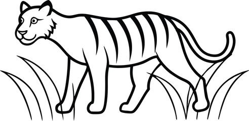 Cheerful Tiger Cub Vector Art to Spark Kids Imagination

