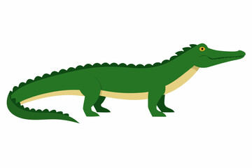 This is a high-quality vector illustration of a Nile Crocodile in the savanna, ideal for digital products, graphic design, and wildlife-themed projects. It features detailed, scalable artwork