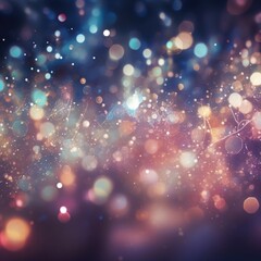 Obraz premium Colorful sparkling bokeh lights background. Concept for Christmas holiday, celebration, New Year's Eve