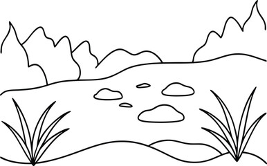 Stunning Rock Jutting from the Ground Vector Art for Artistic Inspiration
