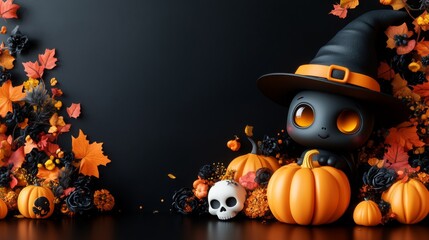 Cute Halloween Characters with Pumpkins - Festive Fall Collection