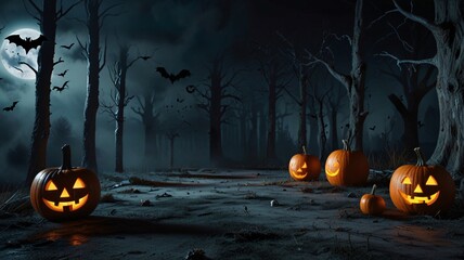 Dreamlike surreal Halloween background with floating objects, distorted perspectives, and a mysterious aura, perfect for Halloween background