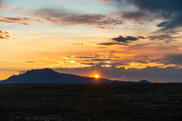 a sky replacement of a sunset