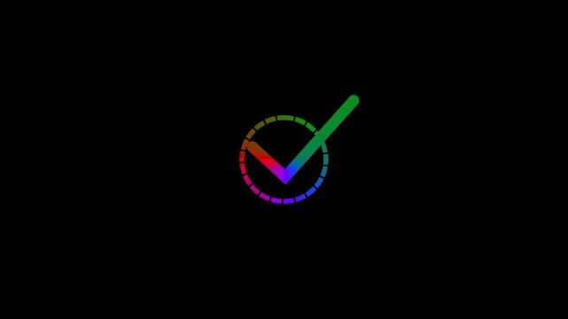 Social media verified user status badge concept. Tick mark icon