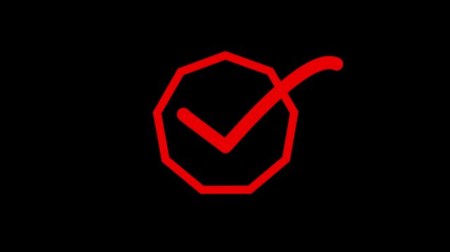 Social media verified user status badge concept. Tick mark icon