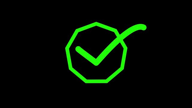 Social media verified user status badge concept. Tick mark icon