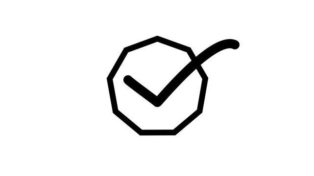 Social media verified user status badge concept. Tick mark icon