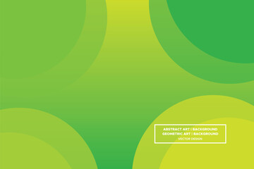Fototapeta premium Circular and Circle Shapes Green and Light Green Colors with Gradient Backdrop Modern Abstract Background Geometric Background