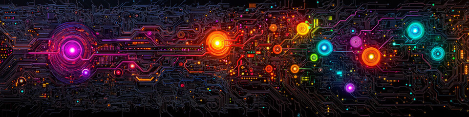 Obraz premium Futuristic Digital Interface, Abstract Background. Technology, Business, Finance, Science. High Tech Holographic Virtual Display, Intuitive User Experience, Data Analysis, Innovation, Work, Success