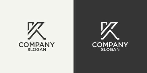 abstract initial k logo vector design