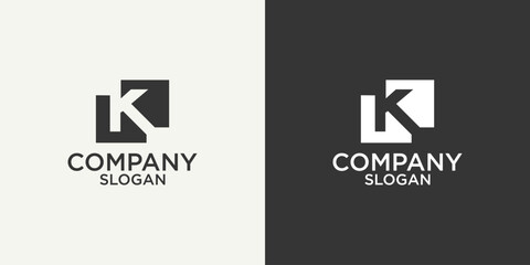 abstract initial k logo vector design