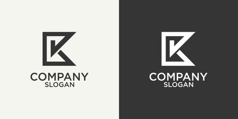 abstract initial k logo vector design