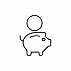 piggy bank icon sign vector