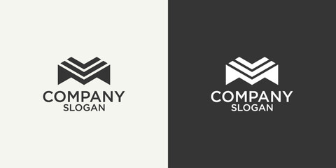 letter m abstract monogram logo design vector