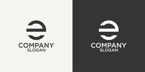 initial e abstract monogram logo vector design