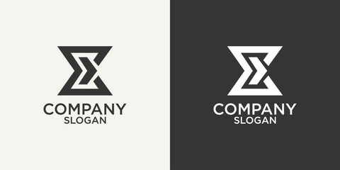 initial e abstract monogram logo vector design