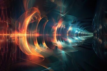 Obraz premium Creative sound concept for digital audio systems and high-quality sound design.