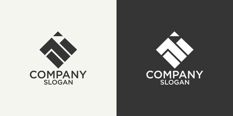 letter m abstract monogram logo design vector