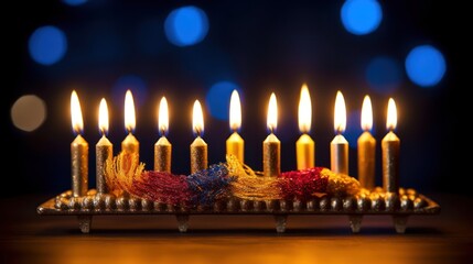 Nine Golden Candles of Hanukkah