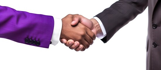 Obraz premium Businessmen Shaking Hands: A Formal Agreement