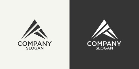 letter a simple abstract monogram logo design vector