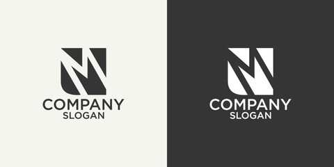 letter m abstract monogram logo design vector