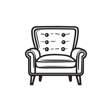 recommend clip art: Living room sofa or couch or divan icon silhouette . Home interior Furniture concept 