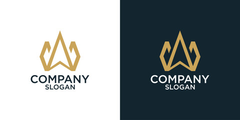 initial w abstract logo vector design