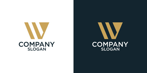 initial w abstract logo vector design