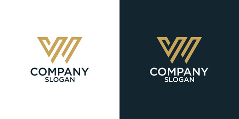 initial w abstract logo vector design