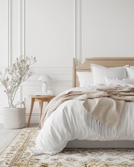 Modern Scandinavian Bedroom Interior Design with Farmhouse Charm