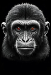 close up of a Chimpanzee