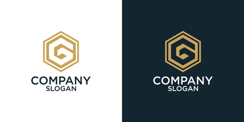 initial G abstract logo vector design