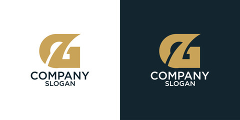 initial G abstract logo vector design